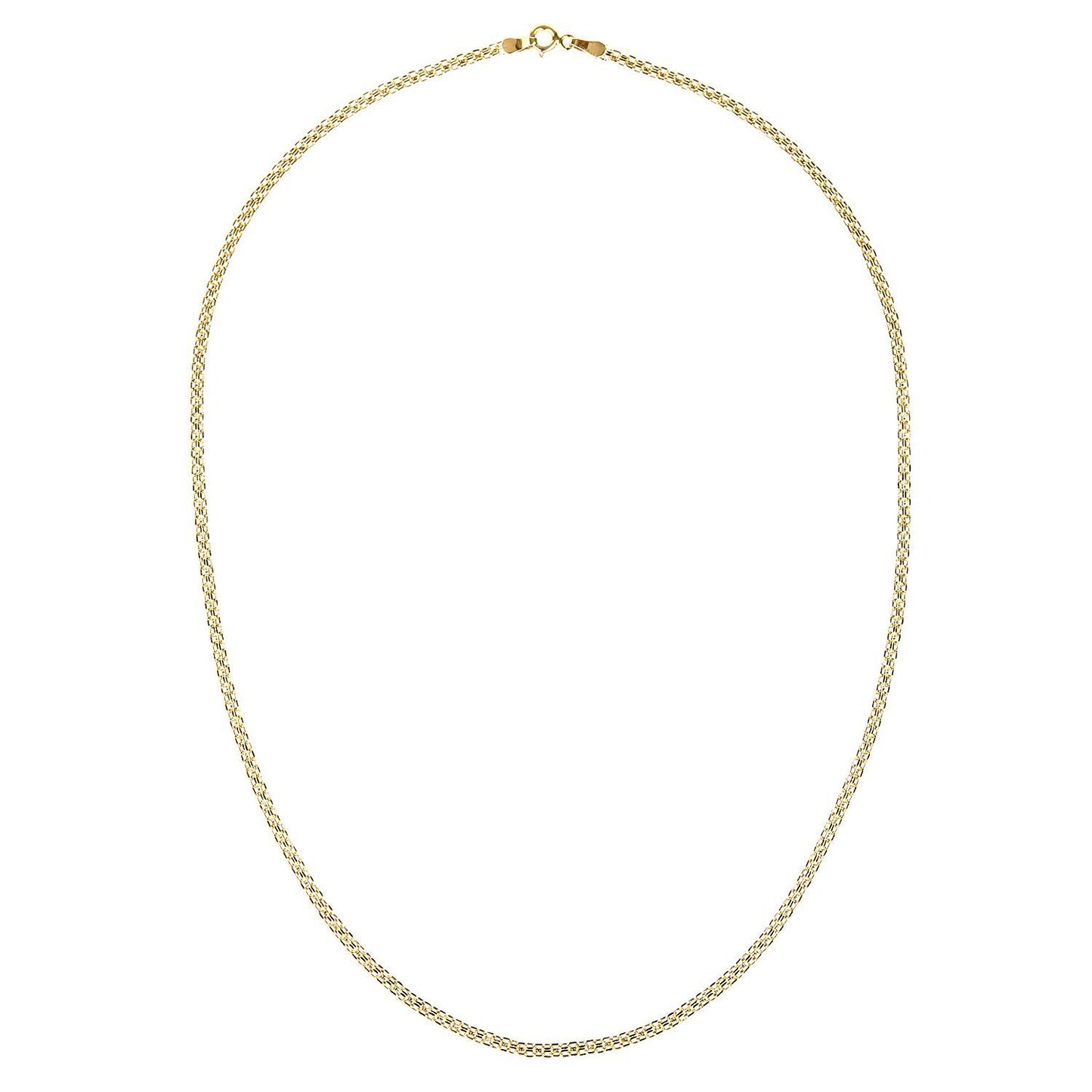 9ct Gold  Bismark Chain Necklace 18 inch - NK1AXL801Y