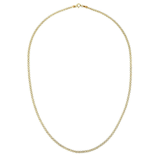 9ct Gold  Bismark Chain Necklace 18 inch - NK1AXL801Y