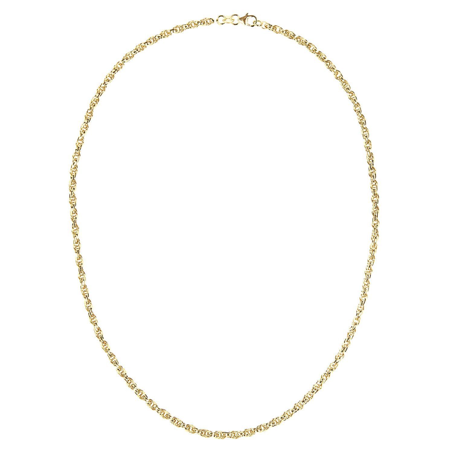 9ct Gold  Prince Of Wales Chain Necklace 18 inch - NK1AXL802Y
