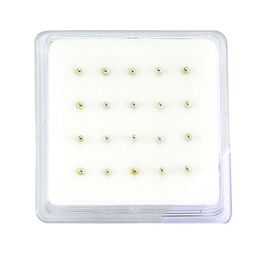 Silver  Pack of 20 Nose Studs Set - NP9