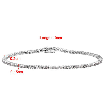 18ct White Gold  Round 1ct Diamond Tennis Tennis Bracelet 7.5 inch - PBCAXL01219W