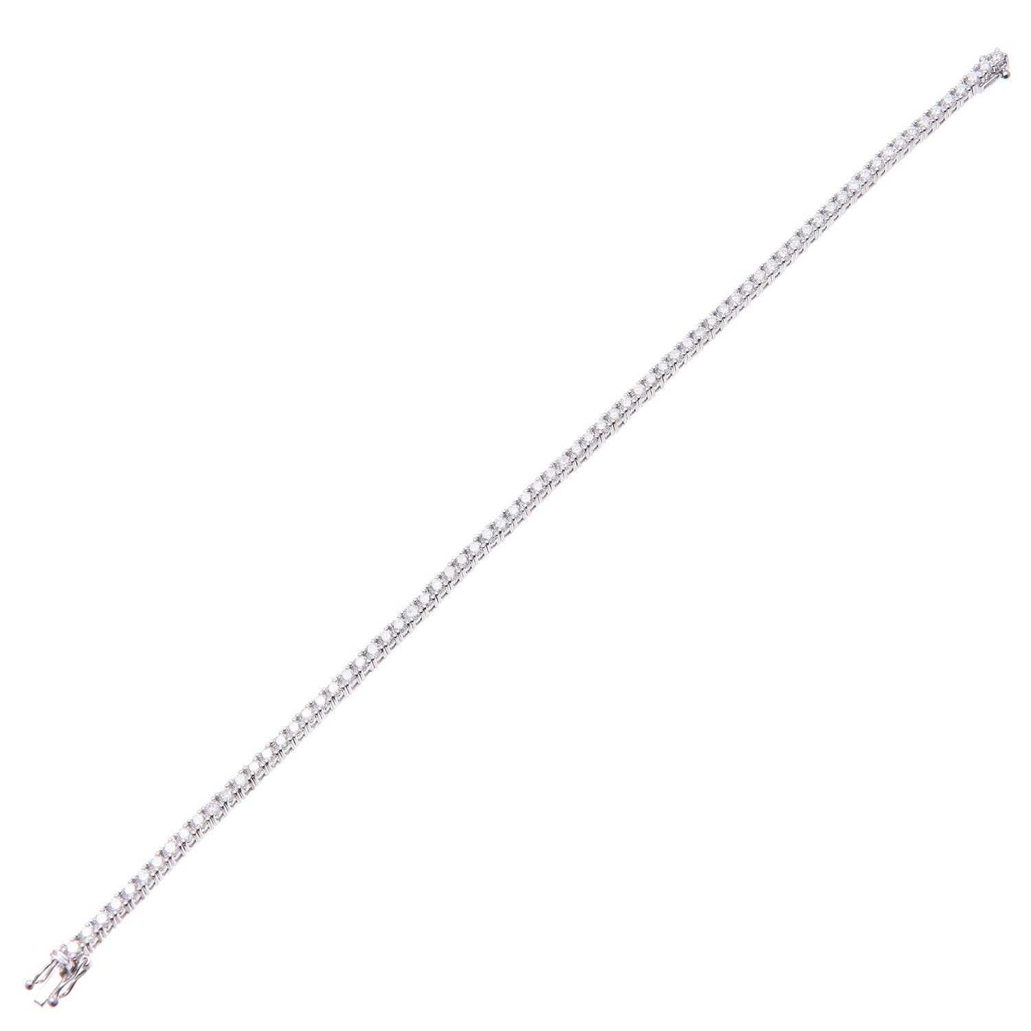 18ct White Gold  2ct Diamond Tennis Tennis Bracelet 7.25 inch - PBCAXL01875W