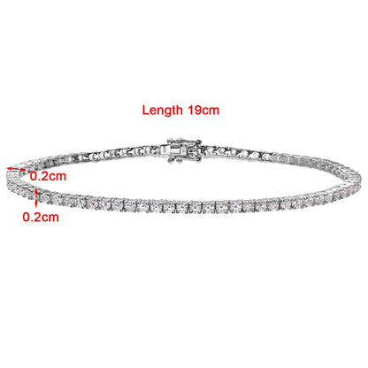 18ct White Gold  2ct Diamond Tennis Tennis Bracelet 7.25 inch - PBCAXL01875W