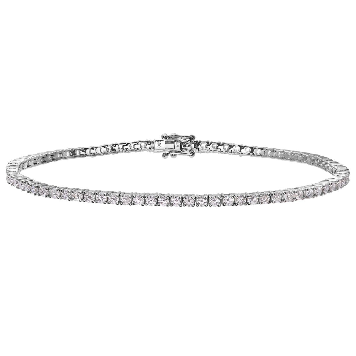 18ct White Gold  2ct Diamond Tennis Tennis Bracelet 7.25 inch - PBCAXL01875W