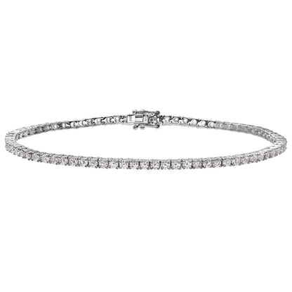 18ct White Gold  2ct Diamond Tennis Tennis Bracelet 7.25 inch - PBCAXL01875W