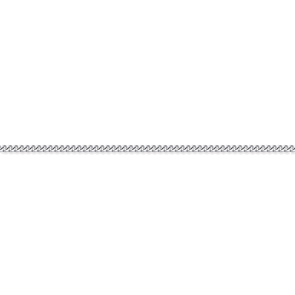 950 Platinum  Diamond Cut Curb 0.9mm Pendant Chain Necklace - PCN001A