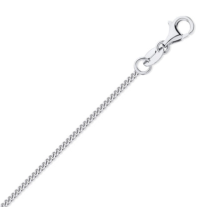 950 Platinum  Diamond Cut Curb 1.3mm Pendant Chain Necklace - PCN001B