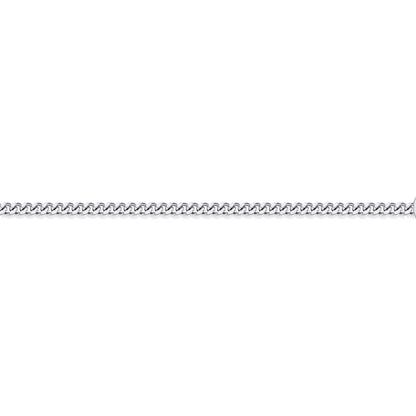 950 Platinum  Diamond Cut Curb 1.3mm Pendant Chain Necklace - PCN001B