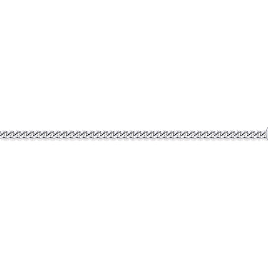 950 Platinum  Diamond Cut Curb 1.3mm Pendant Chain Necklace - PCN001B