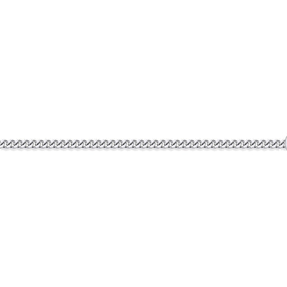 950 Platinum  Diamond Cut Curb 1.3mm Pendant Chain Necklace - PCN001B