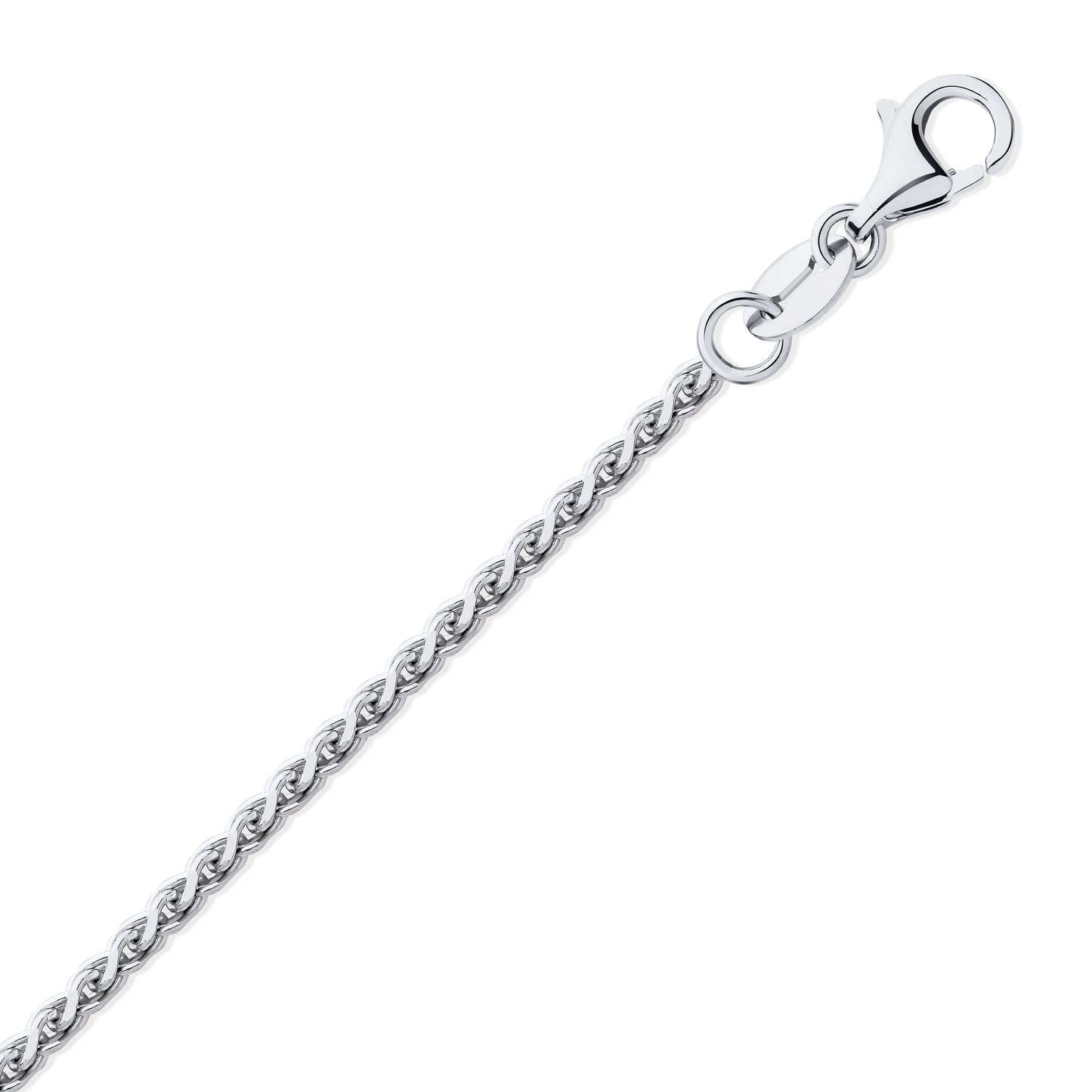 950 Platinum  Diamond Cut Spiga 1.1mm Pendant Chain Necklace - PCN003A