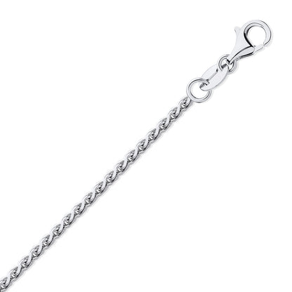 950 Platinum  Diamond Cut Spiga 1.1mm Pendant Chain Necklace - PCN003A