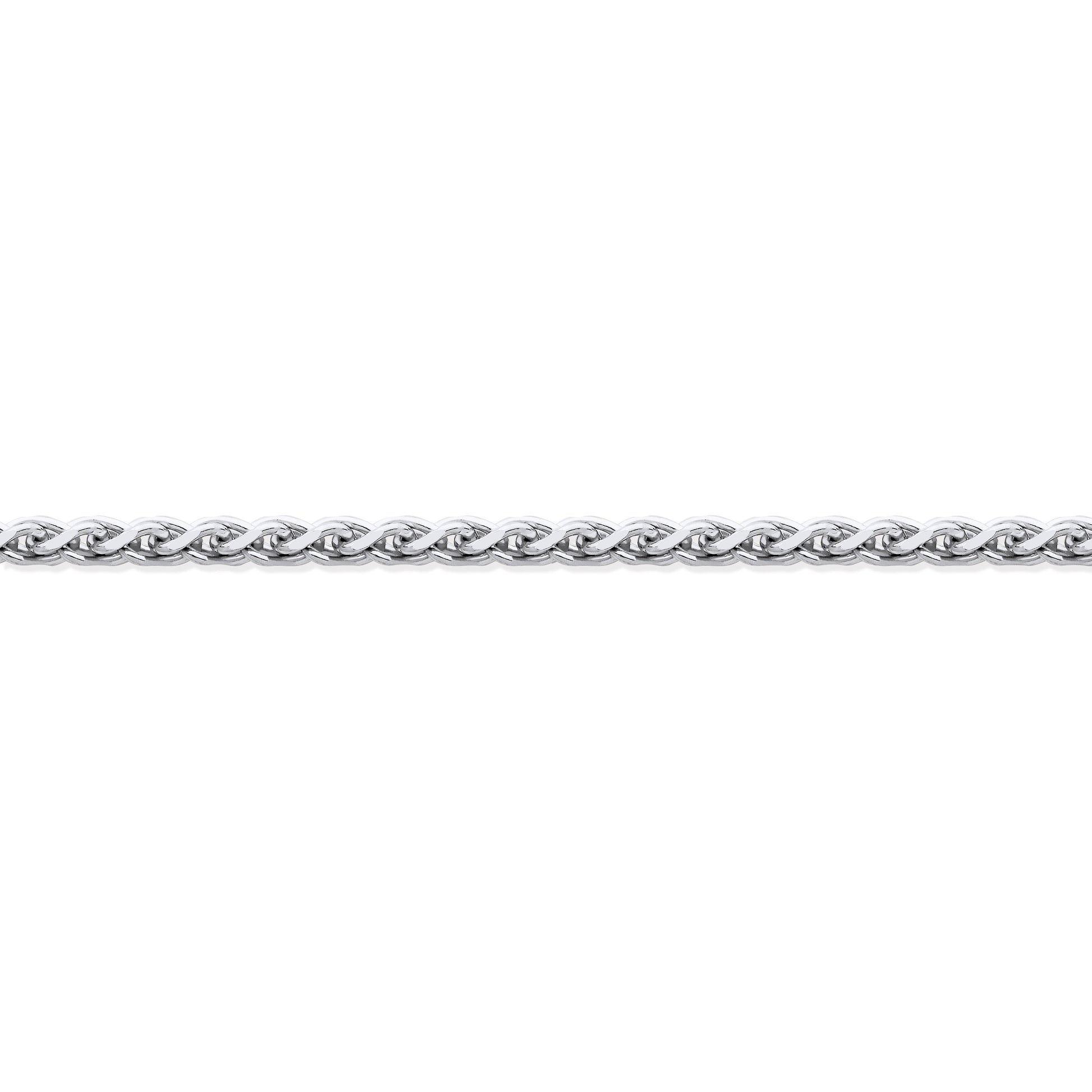 950 Platinum  Diamond Cut Spiga 1.1mm Pendant Chain Necklace - PCN003A