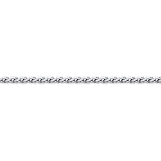 950 Platinum  Diamond Cut Spiga 1.1mm Pendant Chain Necklace - PCN003A