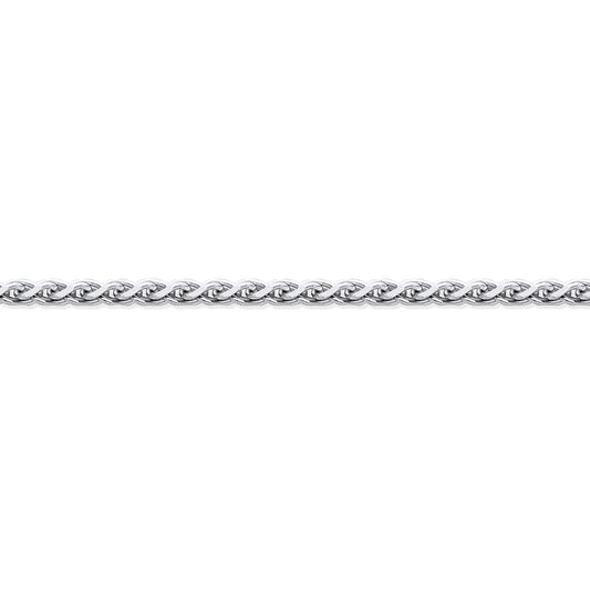 950 Platinum  Diamond Cut Spiga 1.1mm Pendant Chain Necklace - PCN003A