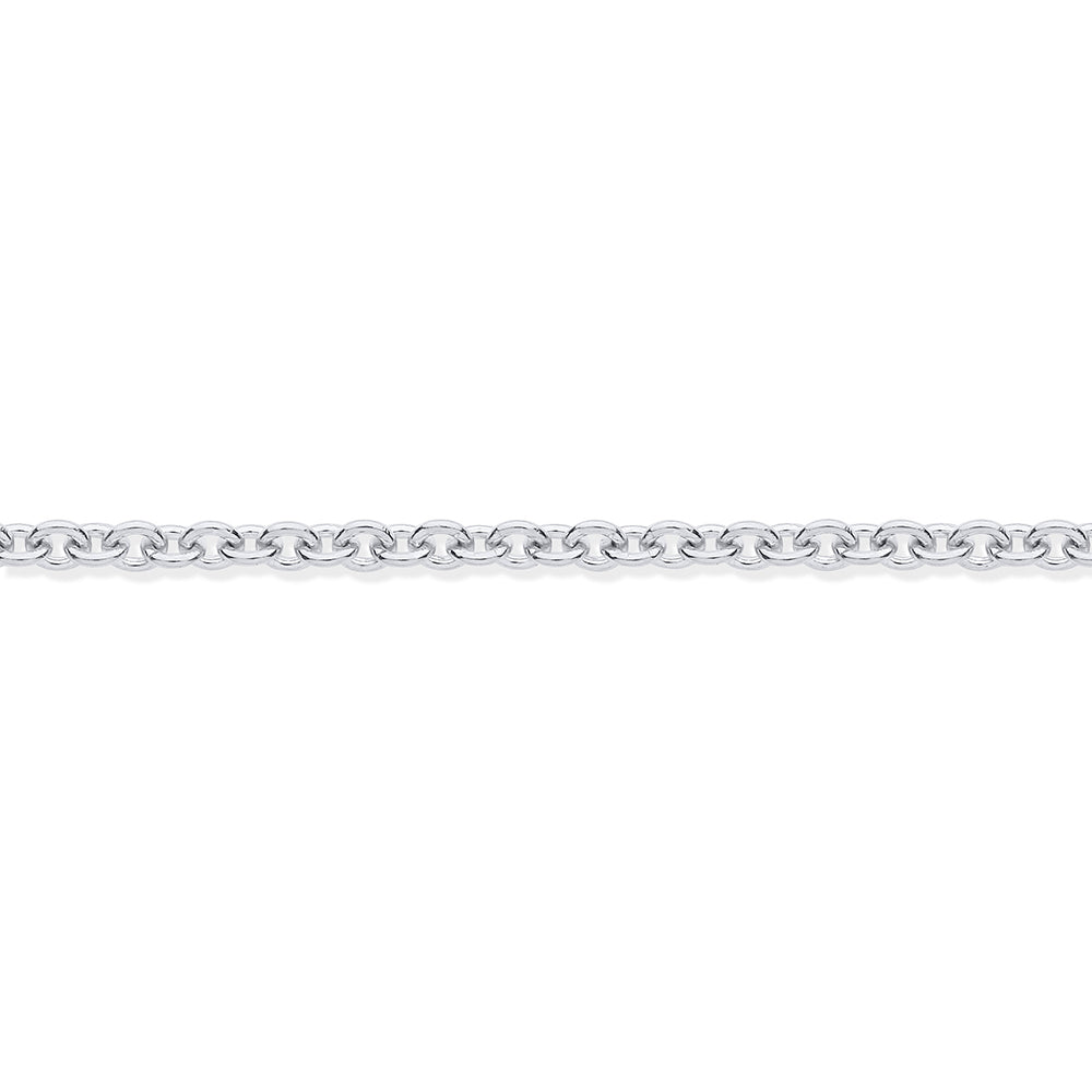 950 Platinum  Oval Link Rolo Trace 1.4mm Pendant Chain Necklace - PCN004A