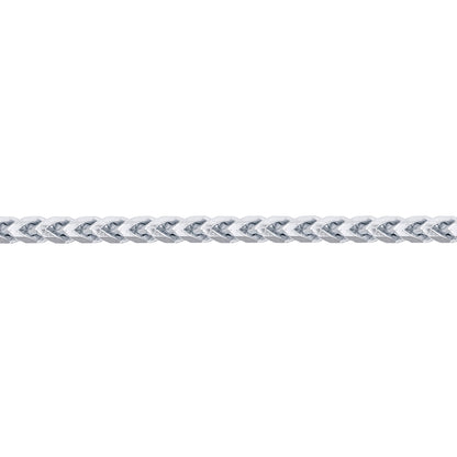 950 Platinum  3D Square Curb Franco 1.7mm Pendant Chain Necklace - PCN005A