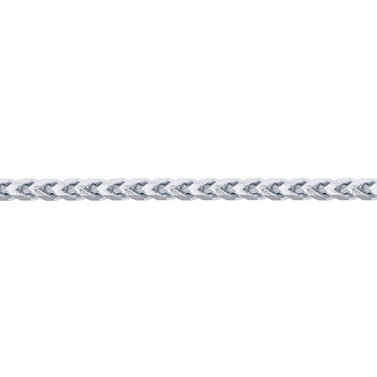 950 Platinum  3D Square Curb Franco 1.7mm Pendant Chain Necklace - PCN005A