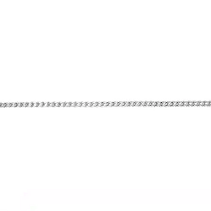 950 Platinum  3D Square Curb Franco 1.7mm Pendant Chain Necklace - PCN005A