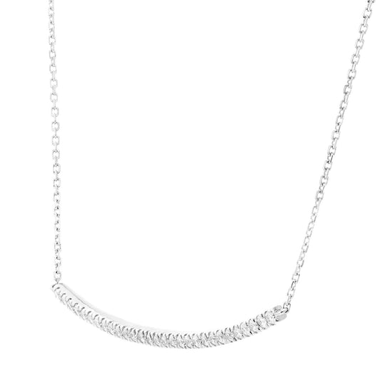 9ct White Gold  Diamond 29 Stone Eternity Swing Necklace 18" - PNEAXL20036W