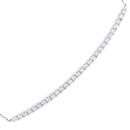 9ct White Gold  Diamond 29 Stone Eternity Swing Necklace 18" - PNEAXL20036W