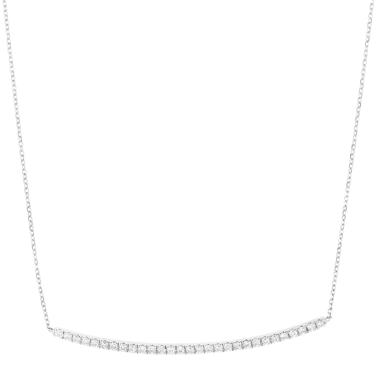 9ct White Gold  Diamond 29 Stone Eternity Swing Necklace 18" - PNEAXL20036W