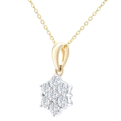 18ct Gold  Round 1ct Diamond Solitaire Pendant Necklace 18 inch - PP0AXL1892Y18HSI