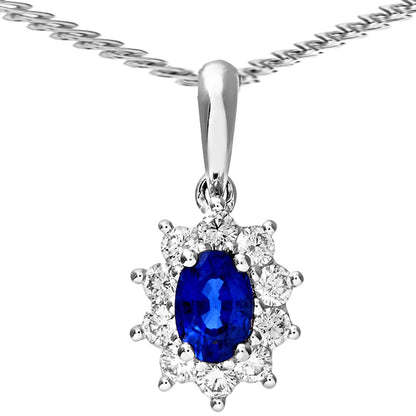 18ct White Gold  0.35ct Diamond Cluster Pendant Necklace 18 inch - PP0AXL4379WSA