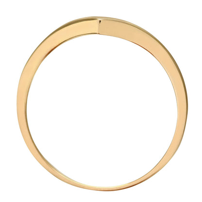 9ct Gold  2pts Diamond 0.38ct Tanzanite Channel Wishbone Ring 2mm - PR0AXL3026YTanz