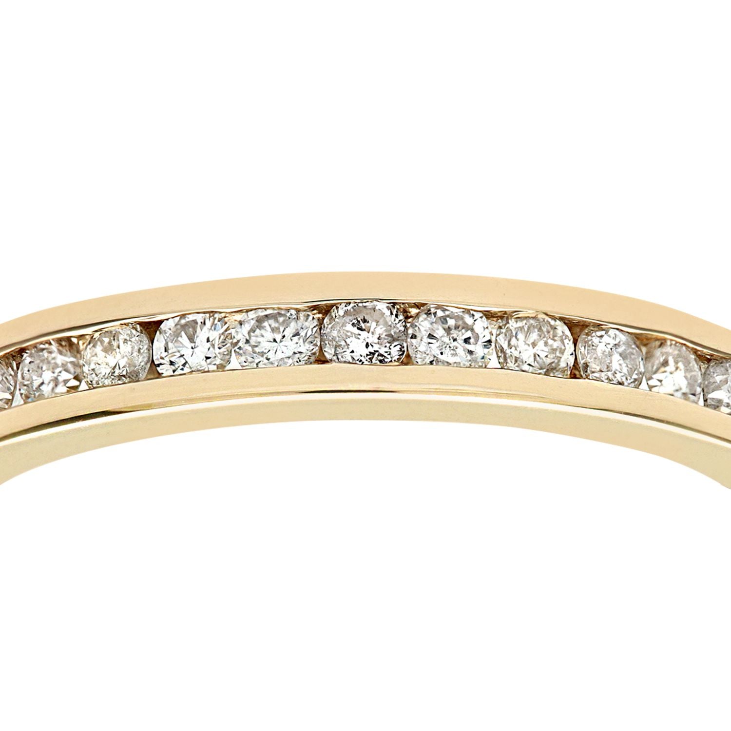 9ct Gold  1/4ct Diamond 11 Stone Channel Set Eternity Ring 2mm - PR0AXL3626Y