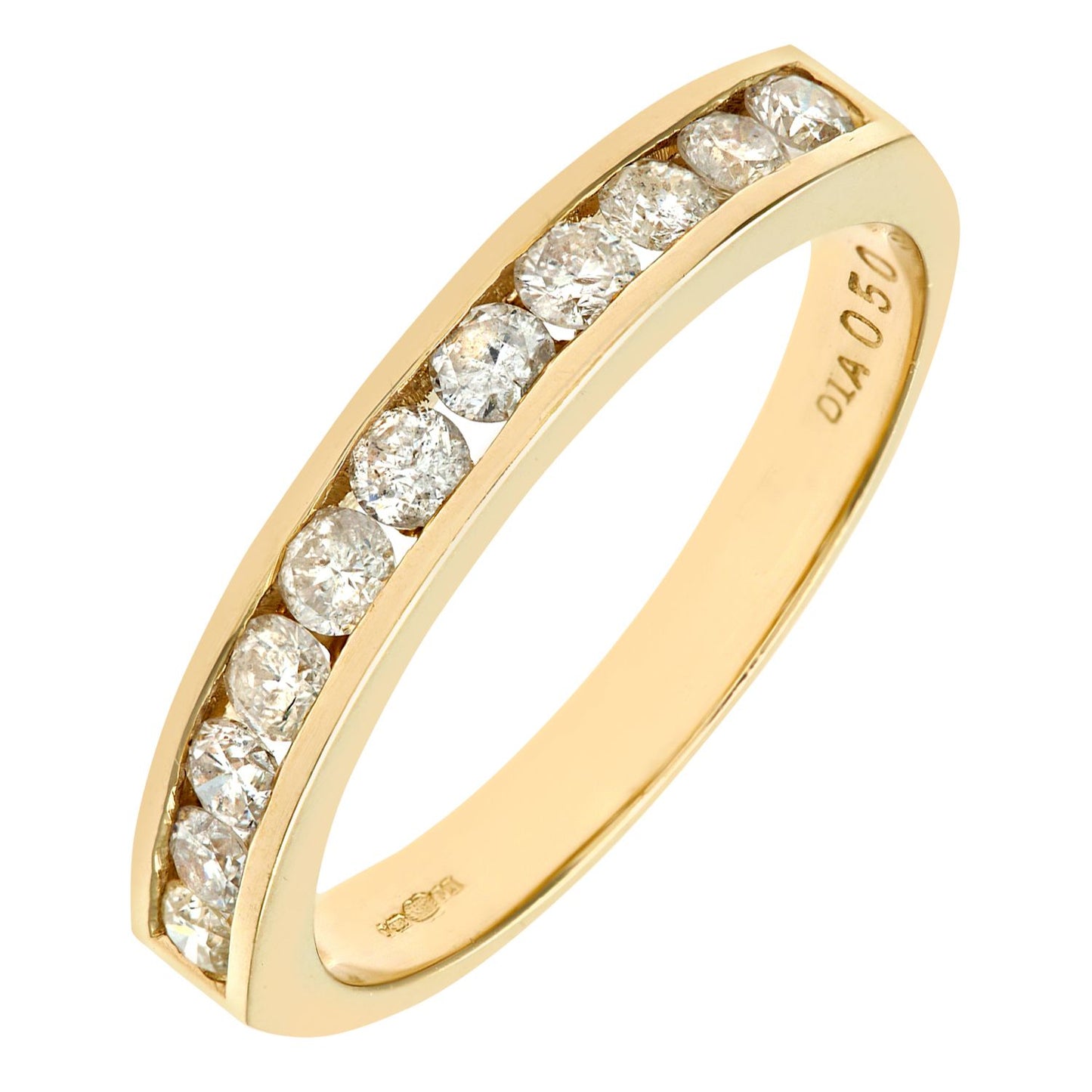 9ct Gold  1/2ct Diamond 11 Stone Channel Set Eternity Ring 2.5mm - PR0AXL3633Y