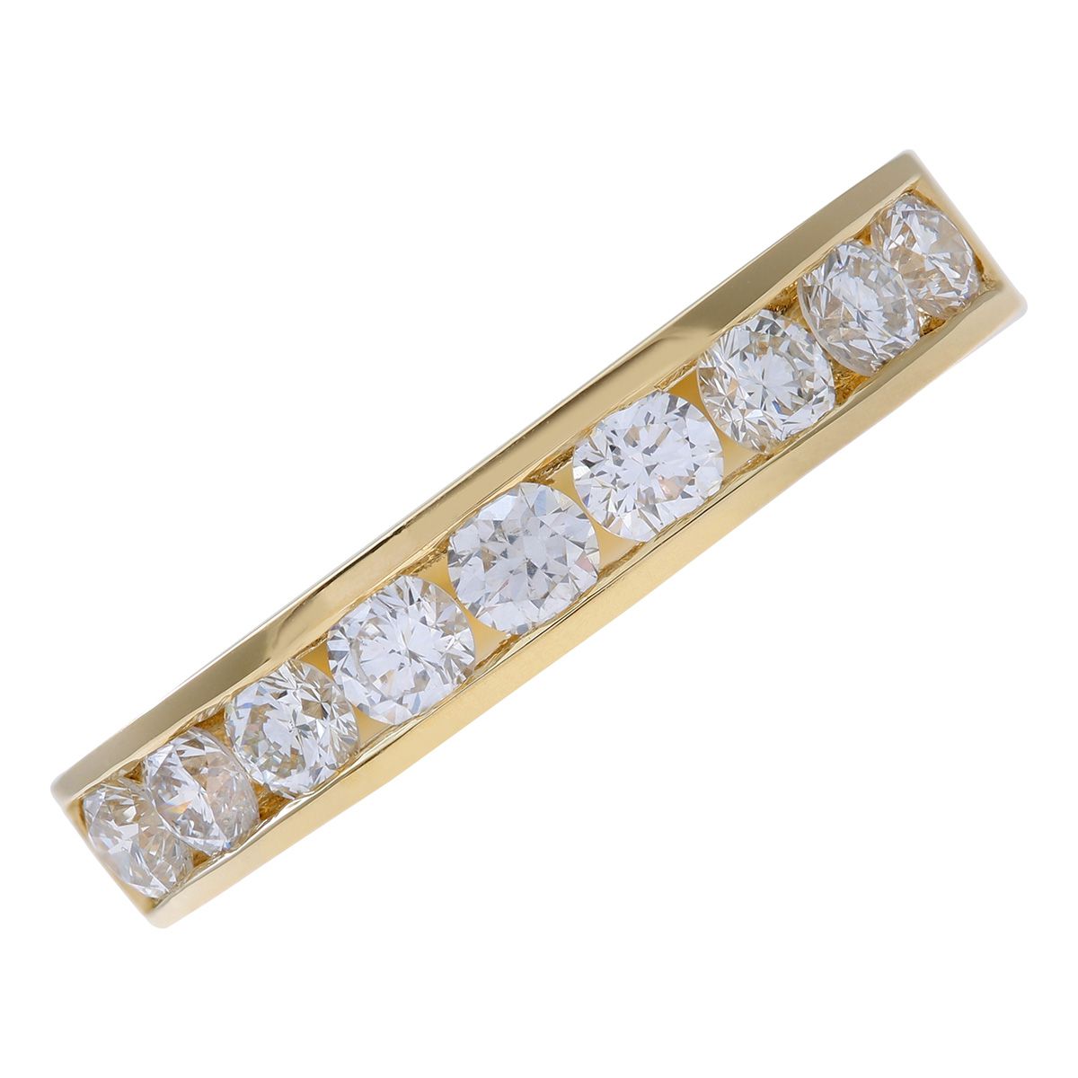 18ct Gold  3/4ct Diamond 9 Stone Channel Set Eternity Ring 3mm - PR0AXL3634Y18HSI