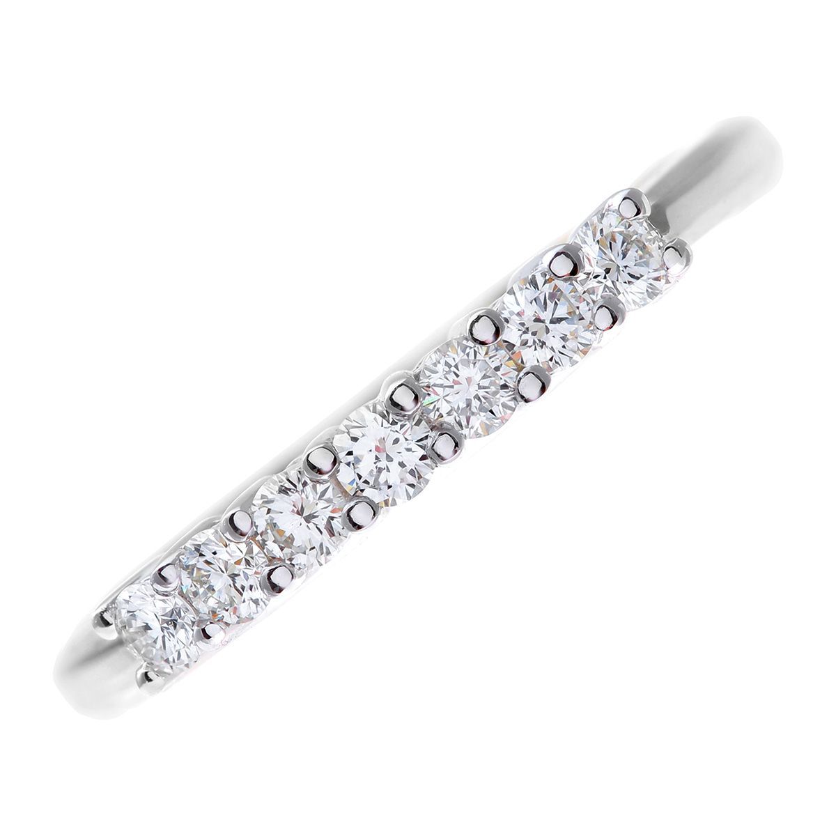 18ct White Gold  1/3ct Diamond 7 Stone Claw Set Eternity Ring 2mm - PR0AXL3644W18JPK