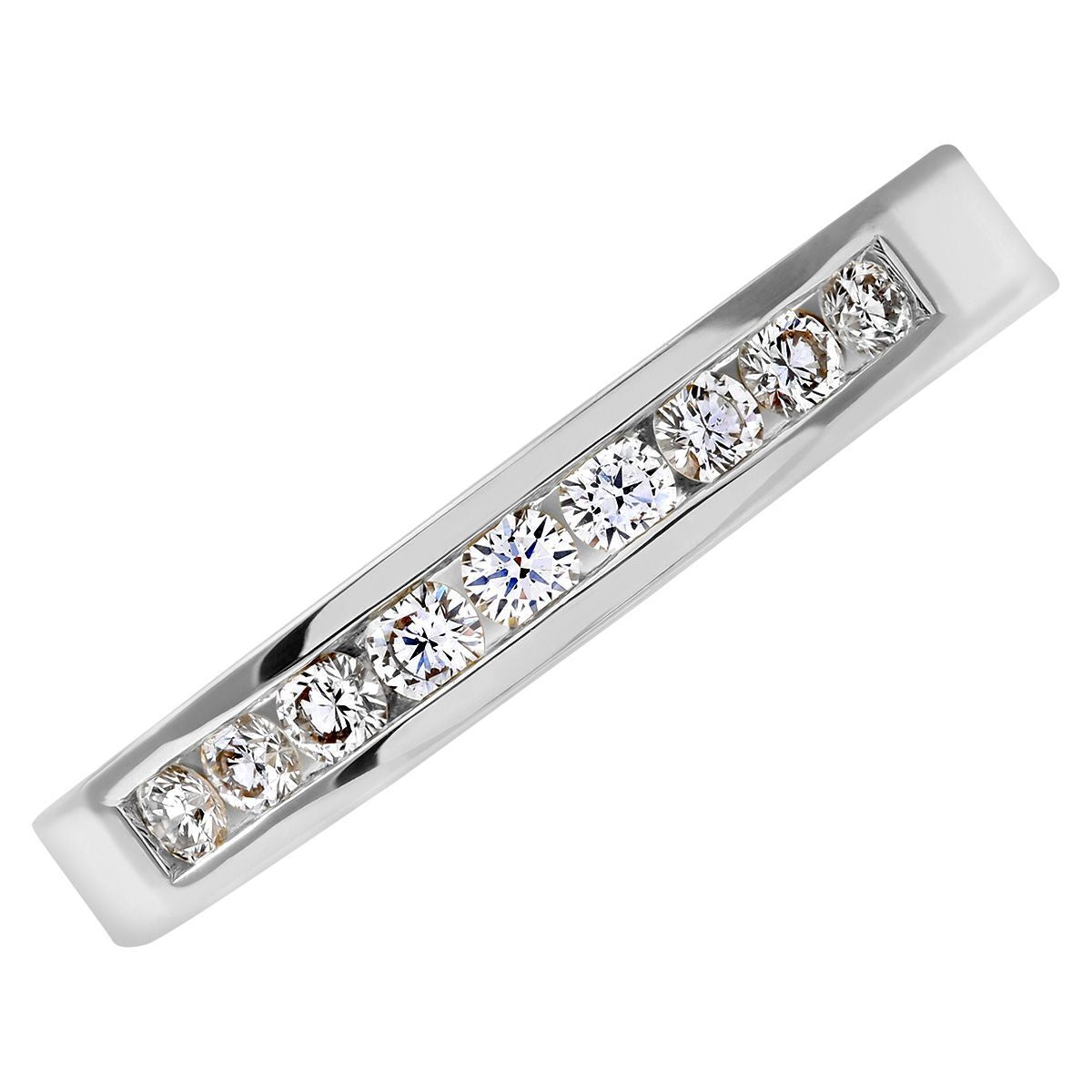 Platinum  1/4ct Diamond 9 Stone Channel Set Eternity Ring 2.5mm - PR0AXL3699PTJPK