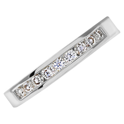 18ct White Gold  1/4ct Diamond 9 Stone Channel Eternity Ring 2.5mm - PR0AXL3699W18HSI