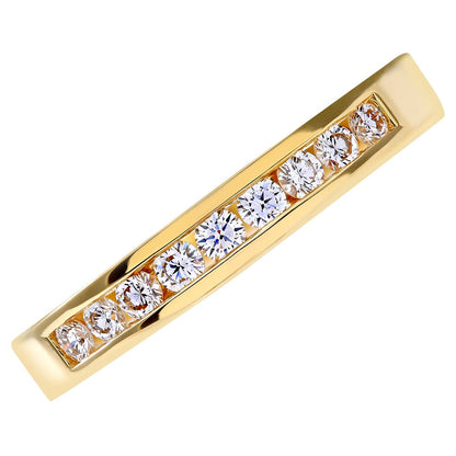 18ct Gold  1/4ct Diamond 9 Stone Channel Set Eternity Ring 2.5mm - PR0AXL3699Y18JPK