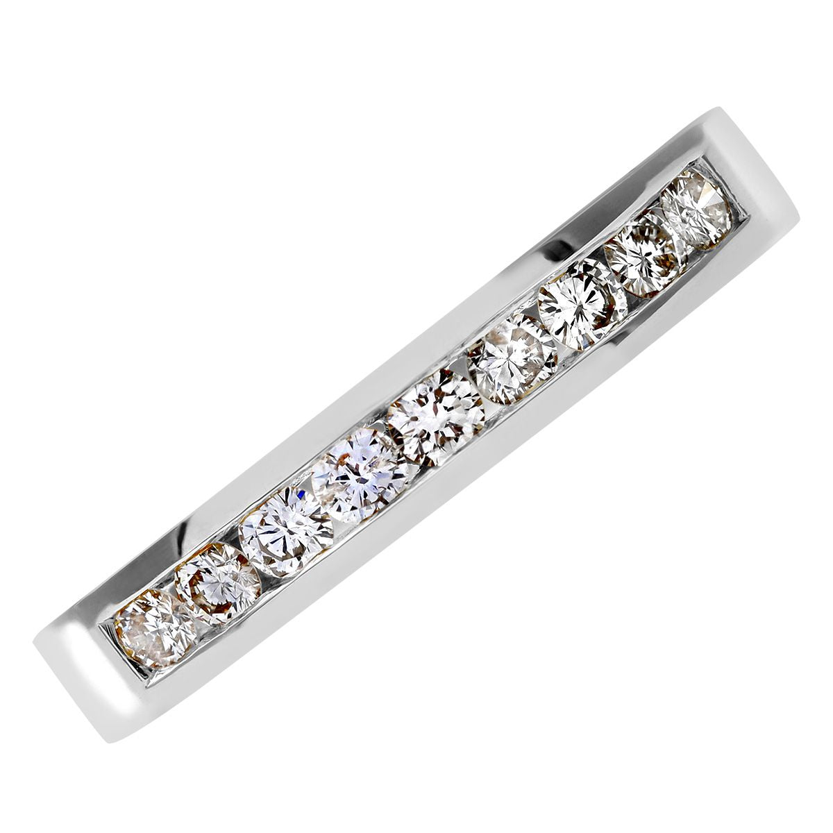 18ct White Gold  1/3ct Diamond 9 Stone Channel Eternity Ring 2.5mm - PR0AXL3700W18JPK