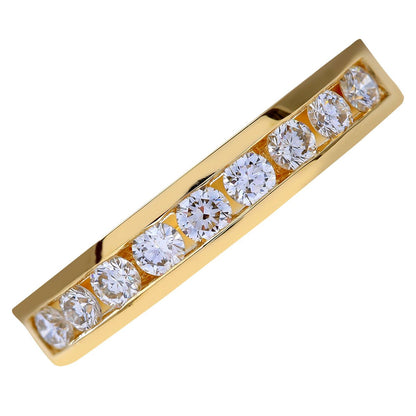 18ct Gold  1/2ct Diamond 9 Stone Channel Set Eternity Ring 3mm - PR0AXL3701Y18JPK