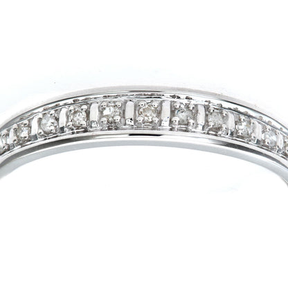 9ct White Gold  Diamond 11 Stone Column Bars Eternity Ring 1.5mm - PR0AXL4668W