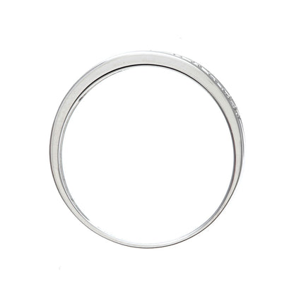 9ct White Gold  Diamond 11 Stone Column Bars Eternity Ring 1.5mm - PR0AXL4668W