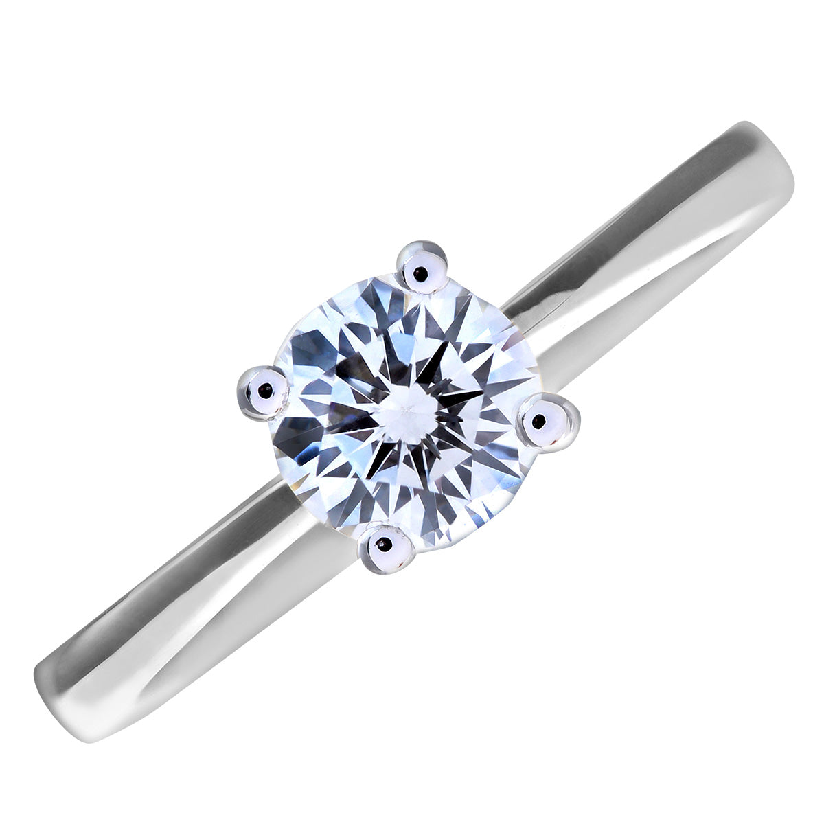Platinum  Round 3/4ct Diamond 4 Claw Solitaire Engagement Ring - PR0AXL4689PTHSI