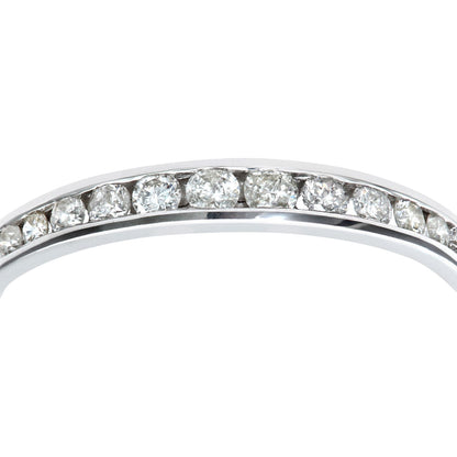 9ct White Gold  1/4ct Diamond Dozen Stone Channel Eternity Ring - PR0AXL4775W
