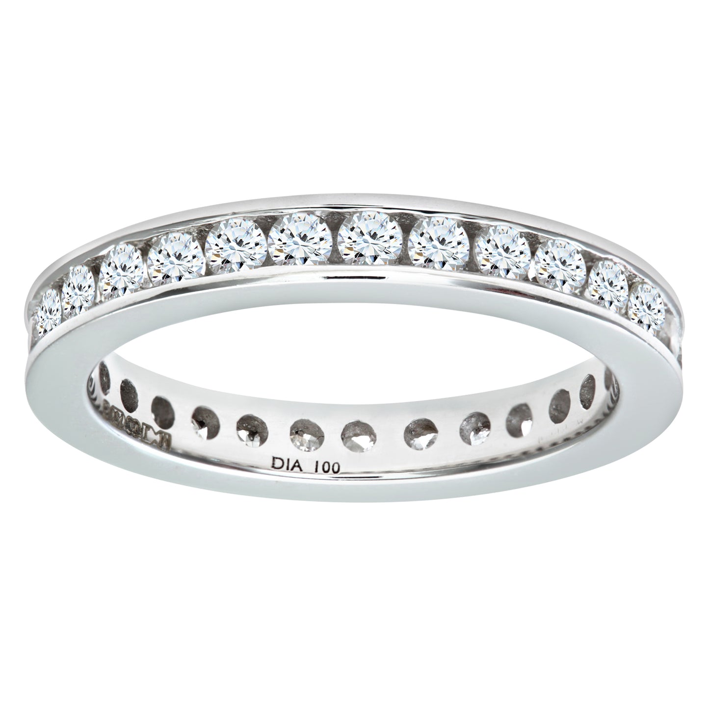 18ct White Gold  1ct Diamond Channel Set Full Eternity Ring 3mm - PR0AXL511618KW