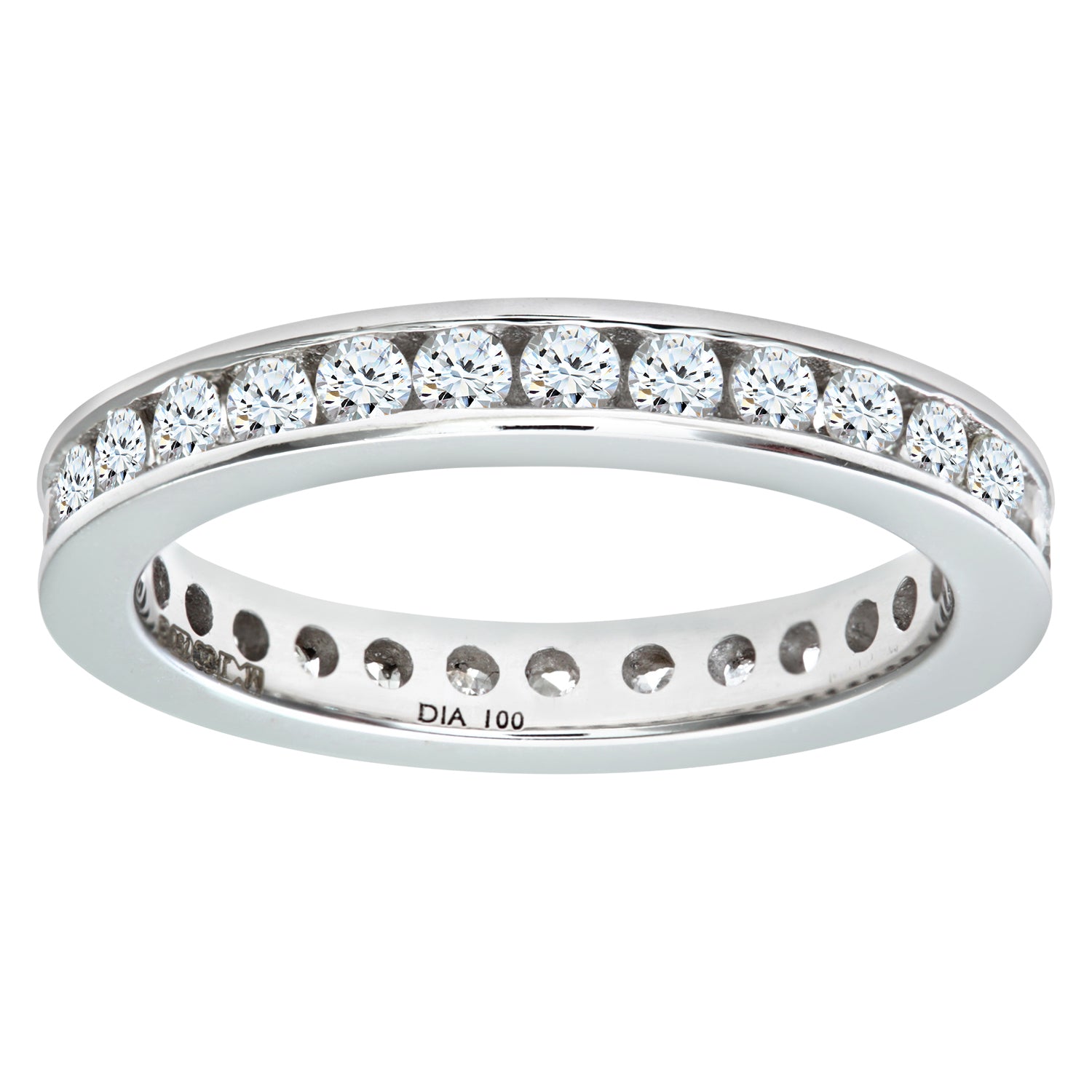 18ct White Gold  1ct Diamond Channel Set Full Eternity Ring 3mm - PR0AXL511618KW