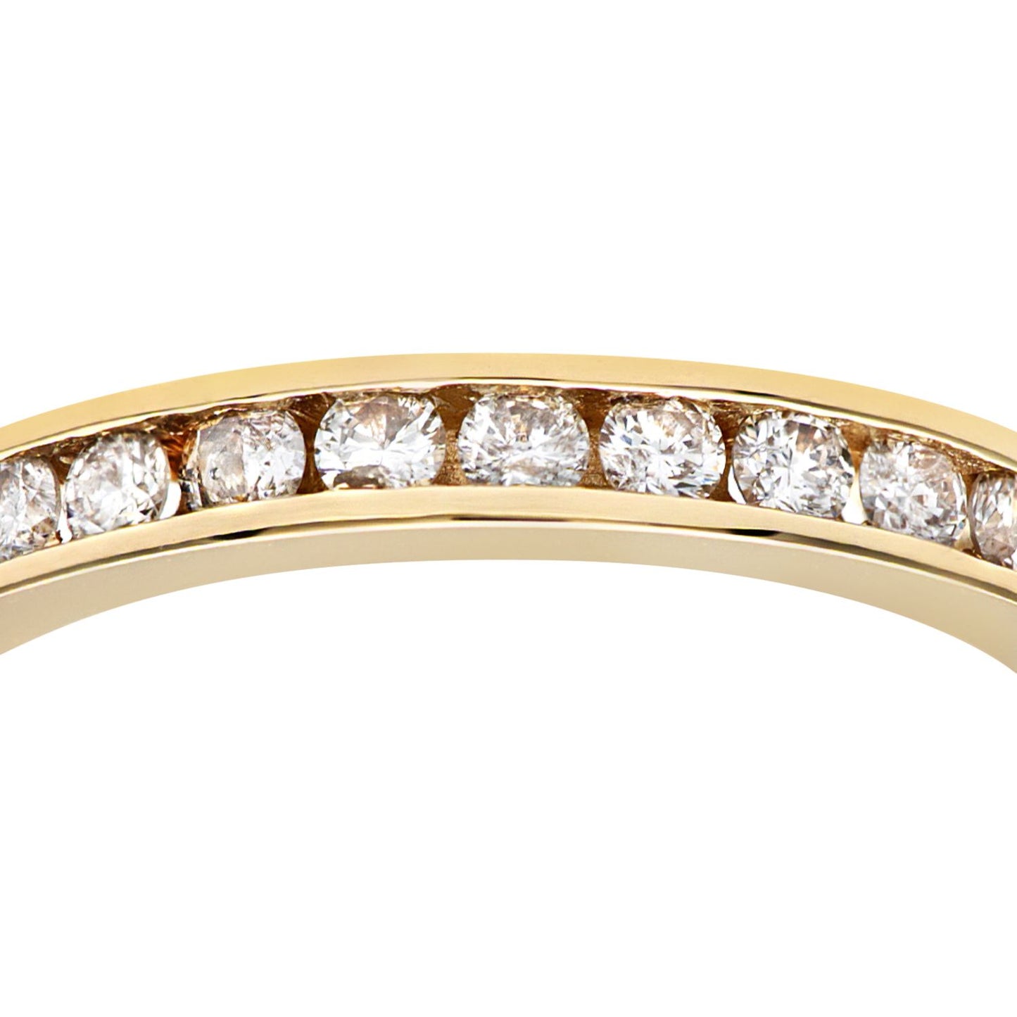 18ct Gold  Round 1ct Diamond Channel Set Full Eternity Ring 3mm - PR0AXL511618KY