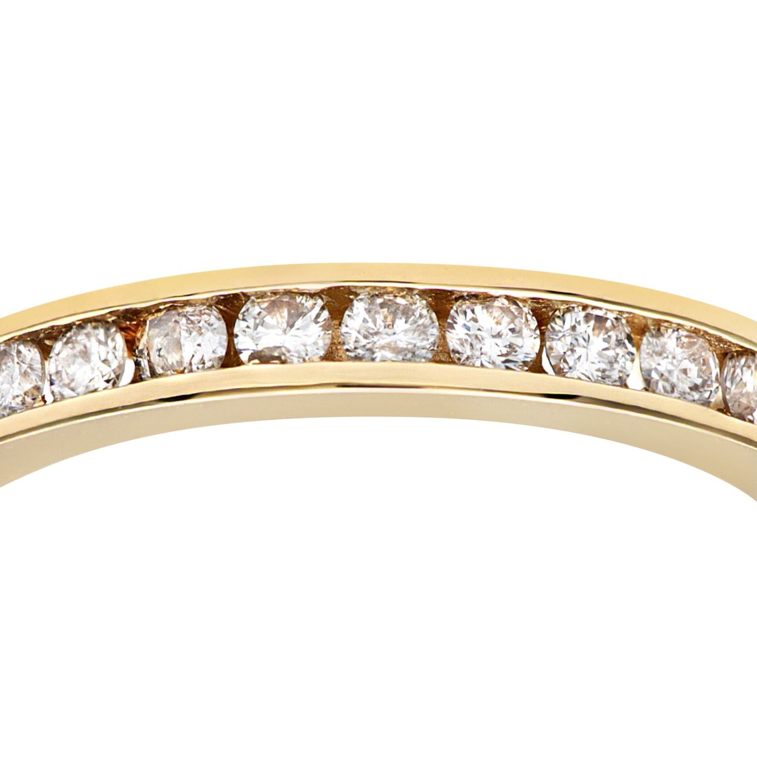 18ct Gold  Round 1ct Diamond Channel Set Full Eternity Ring 3mm - PR0AXL511618KY