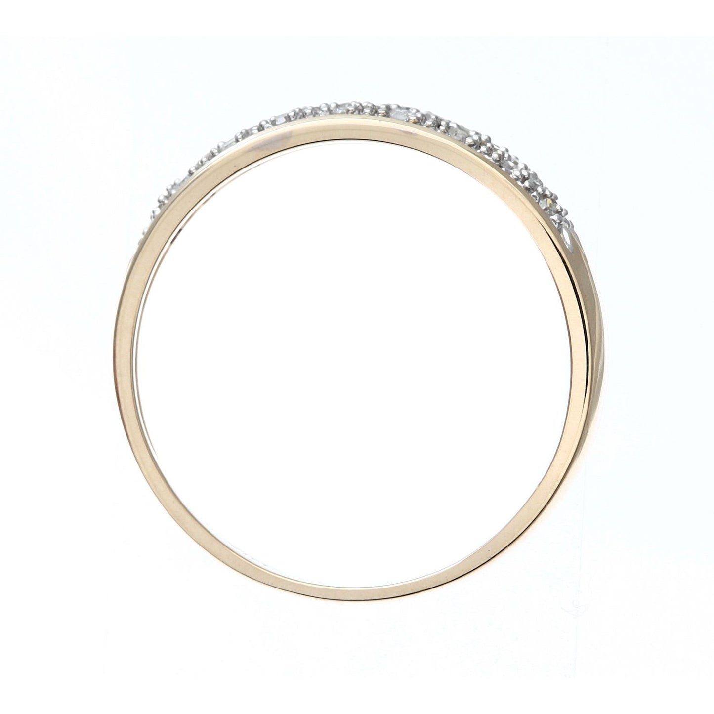 9ct Gold  1/4ct Diamond Diagonal 5 Row Pave Eternity Ring 2.5mm - PR0AXL5247Y