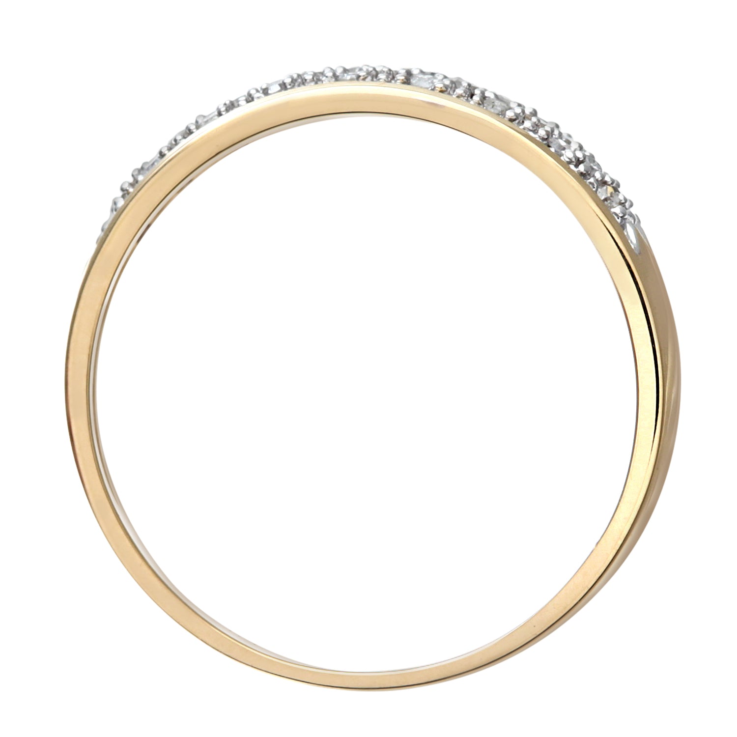 9ct Gold  1/4ct Diamond Diagonal 5 Row Pave Eternity Ring 2.5mm - PR0AXL5247Y