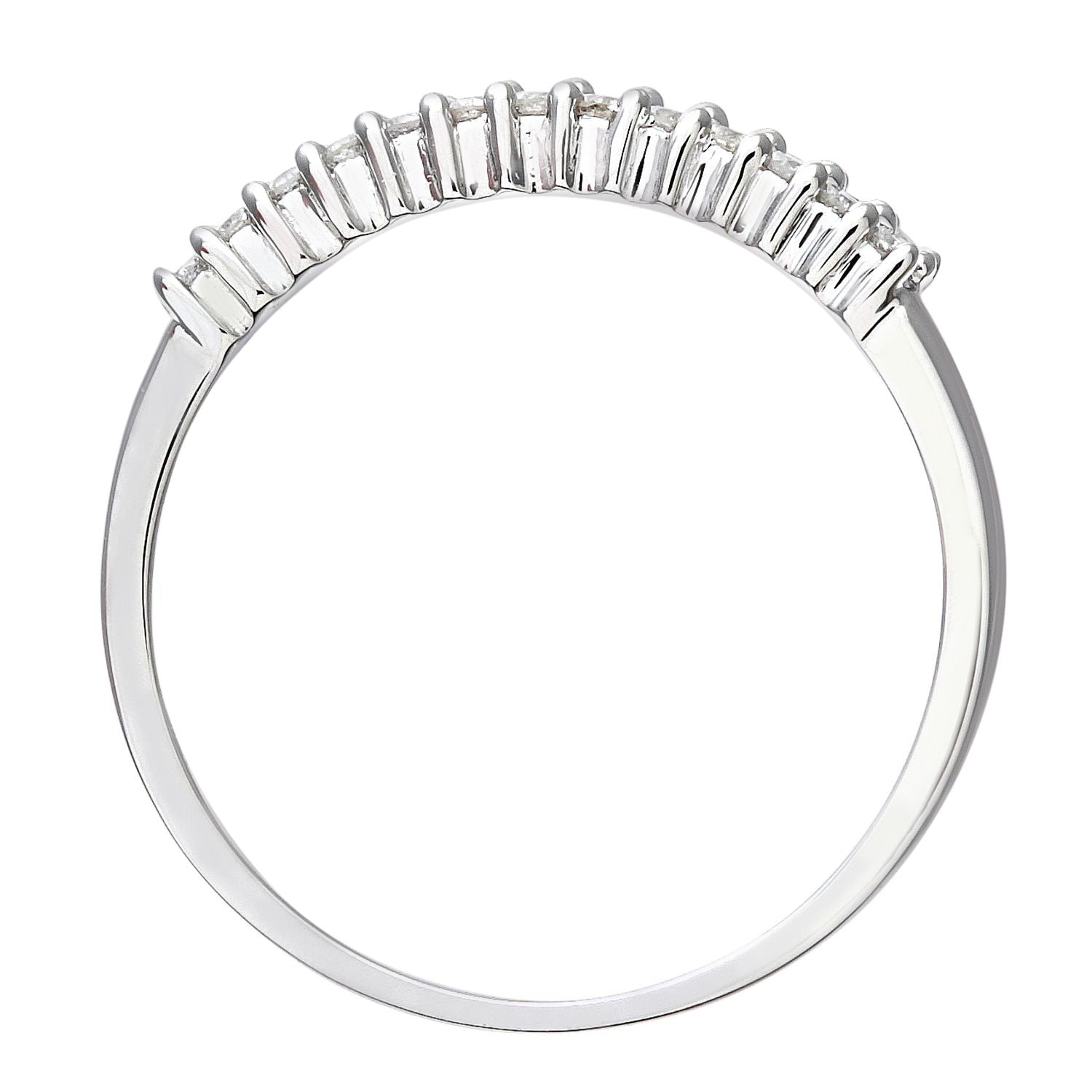 9ct White Gold  1/4ct Diamond 26 Stone 2 Row Eternity Ring 2.5mm - PR0AXL5493W
