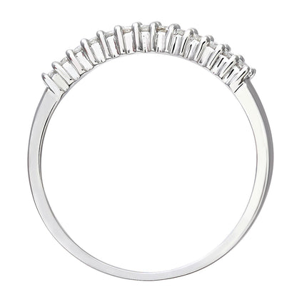 9ct White Gold  1/4ct Diamond 26 Stone 2 Row Eternity Ring 2.5mm - PR0AXL5493W